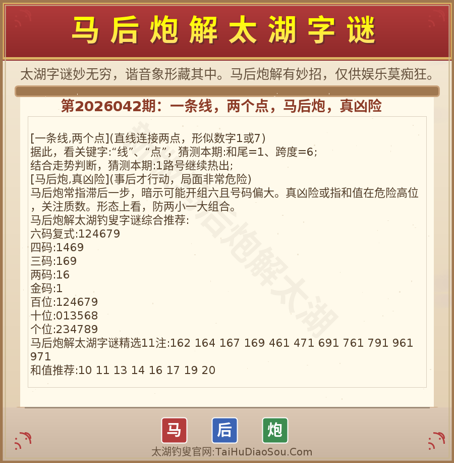 第2026012期太湖字谜图解