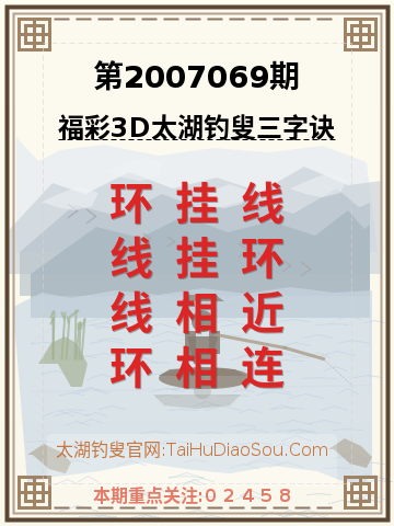 第2007069期太湖钓叟字谜