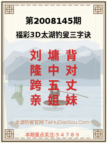 第2008145期太湖钓叟字谜