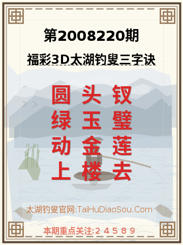 第2008220期太湖钓叟字谜