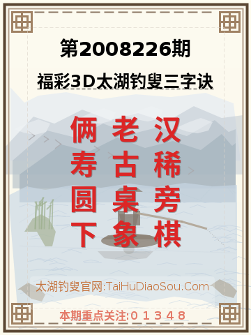第2008226期太湖钓叟字谜