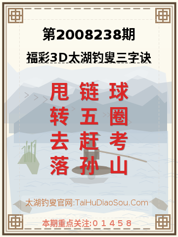 第2008238期太湖钓叟字谜