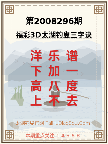 第2008296期太湖钓叟字谜