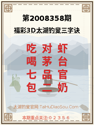 第2008358期太湖钓叟字谜