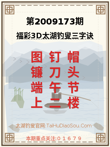 第2009173期太湖钓叟字谜