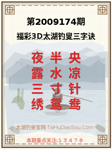 第2009174期太湖钓叟字谜