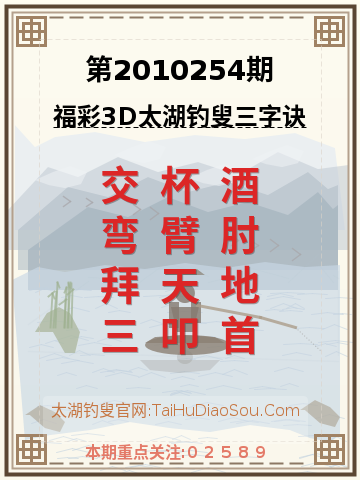 第2010254期太湖钓叟字谜