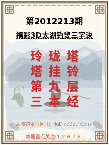 第2012213期太湖钓叟字谜