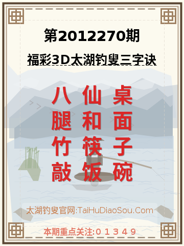 第2012270期太湖钓叟字谜