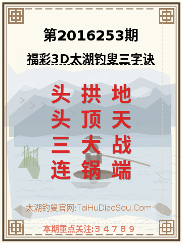 第2016253期太湖钓叟字谜