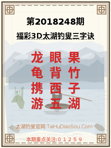 第2018248期太湖钓叟字谜
