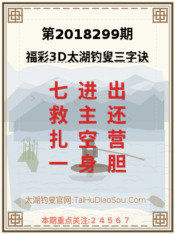 第2018299期太湖钓叟字谜