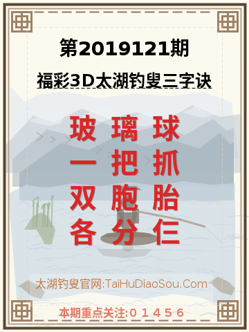 第2019121期太湖钓叟字谜