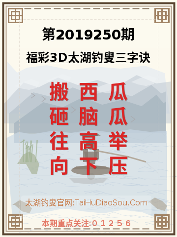 第2019250期太湖钓叟字谜