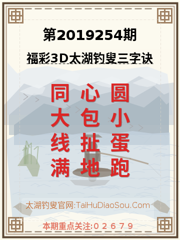 第2019254期太湖钓叟字谜