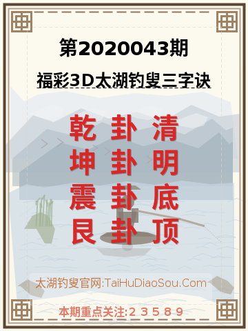 第2020043期太湖钓叟字谜