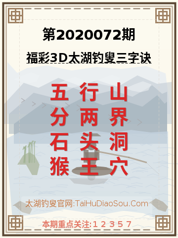 第2020072期太湖钓叟字谜