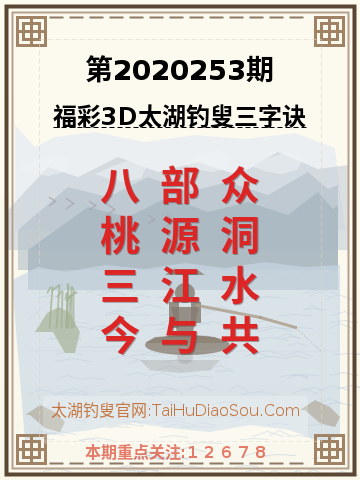 第2020253期太湖钓叟字谜