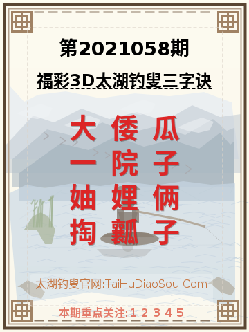 第2021058期太湖钓叟字谜