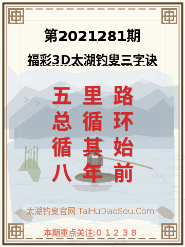 第2021281期太湖钓叟字谜