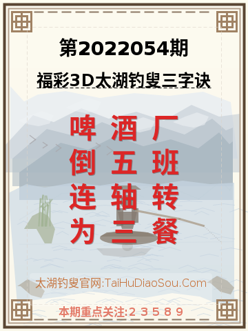 第2022054期太湖钓叟字谜