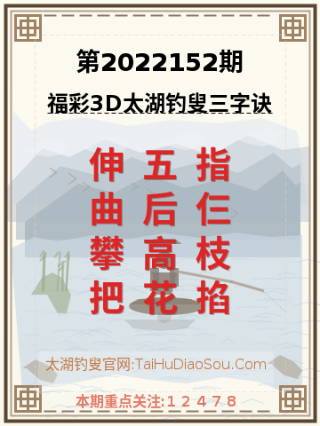 第2022152期太湖钓叟字谜