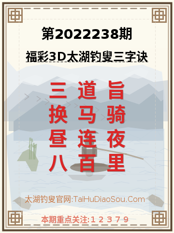 第2022238期太湖钓叟字谜