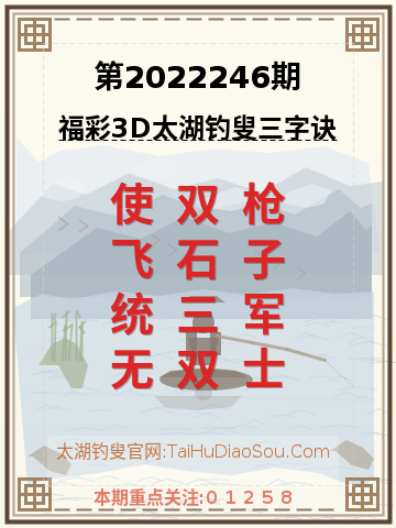 第2022246期太湖钓叟字谜