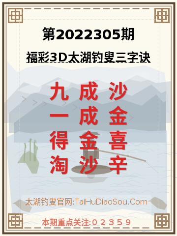 第2022305期太湖钓叟字谜