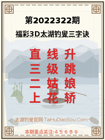 第2022322期太湖钓叟字谜