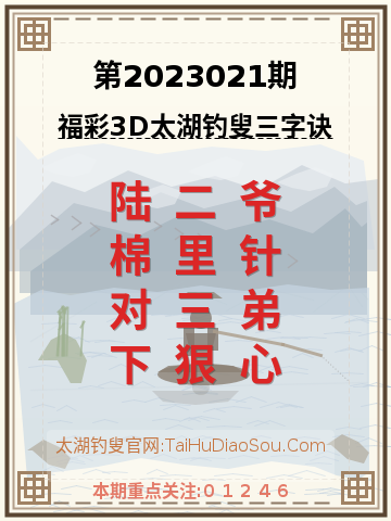 第2023021期太湖钓叟字谜