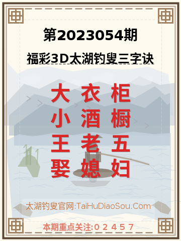 第2023054期太湖钓叟字谜