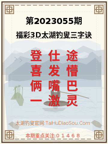 第2023055期太湖钓叟字谜