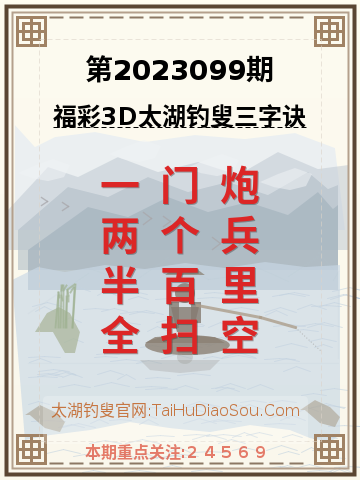 第2023099期太湖钓叟字谜