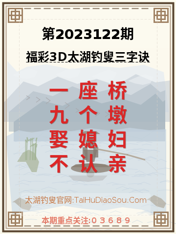 第2023122期太湖钓叟字谜