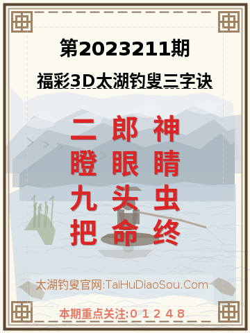 第2023211期太湖钓叟字谜