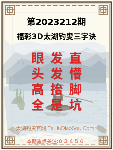 第2023212期太湖钓叟字谜