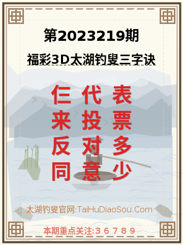 第2023219期太湖钓叟字谜