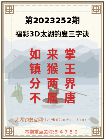 第2023252期太湖钓叟字谜