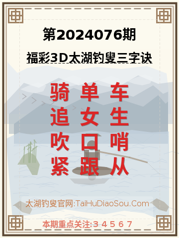 第2024076期太湖钓叟字谜