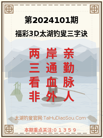 第2024101期太湖钓叟字谜