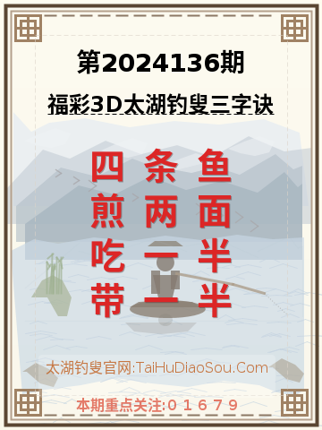 第2024136期太湖钓叟字谜
