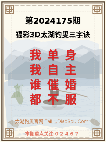 第2024175期太湖钓叟字谜