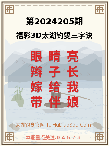 第2024205期太湖钓叟字谜