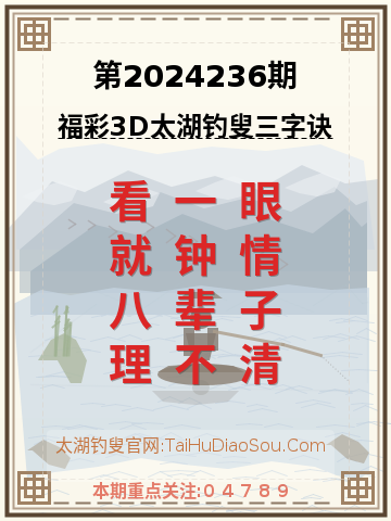 第2024236期太湖钓叟字谜