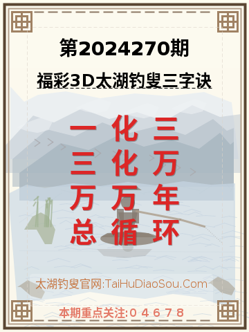 第2024270期太湖钓叟字谜