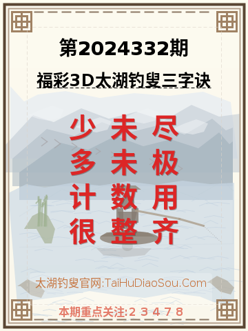 第2024332期太湖钓叟字谜