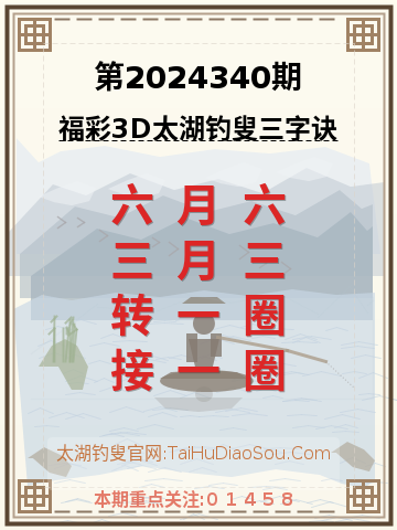 第2024340期太湖钓叟字谜