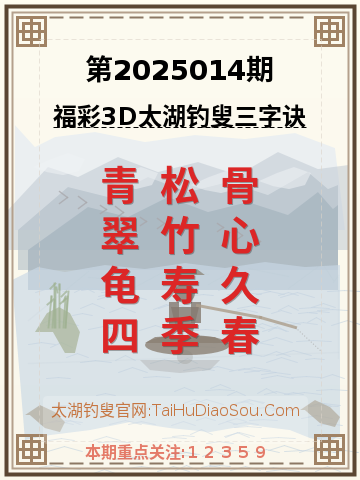 第2025014期太湖钓叟字谜