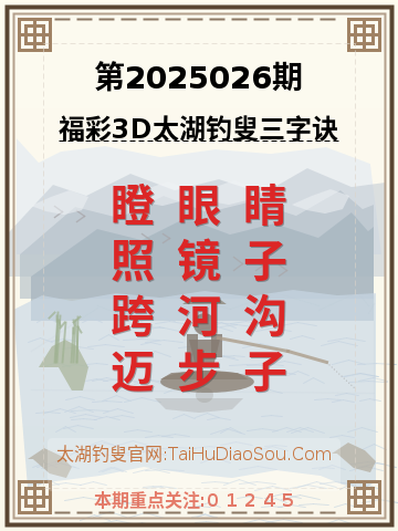 第2025026期太湖钓叟字谜